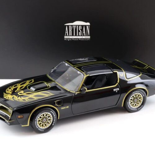 1:18 Greenlight Artisan 1977 Pontiac Firebird Trans Am Coupe black/ gold