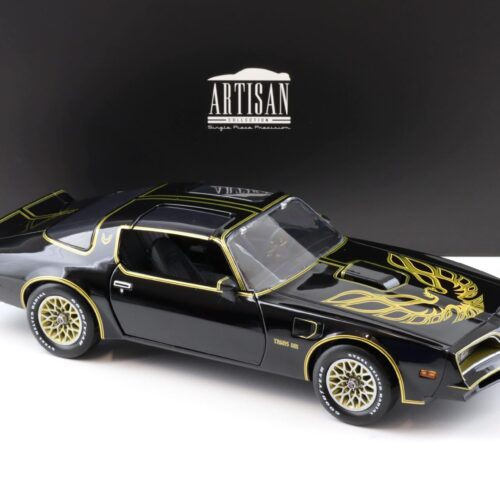 1:18 Greenlight Artisan 1977 Pontiac Firebird Trans Am Coupe black/ gold