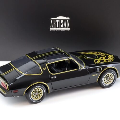 1:18 Greenlight Artisan 1977 Pontiac Firebird Trans Am Coupe black/ gold