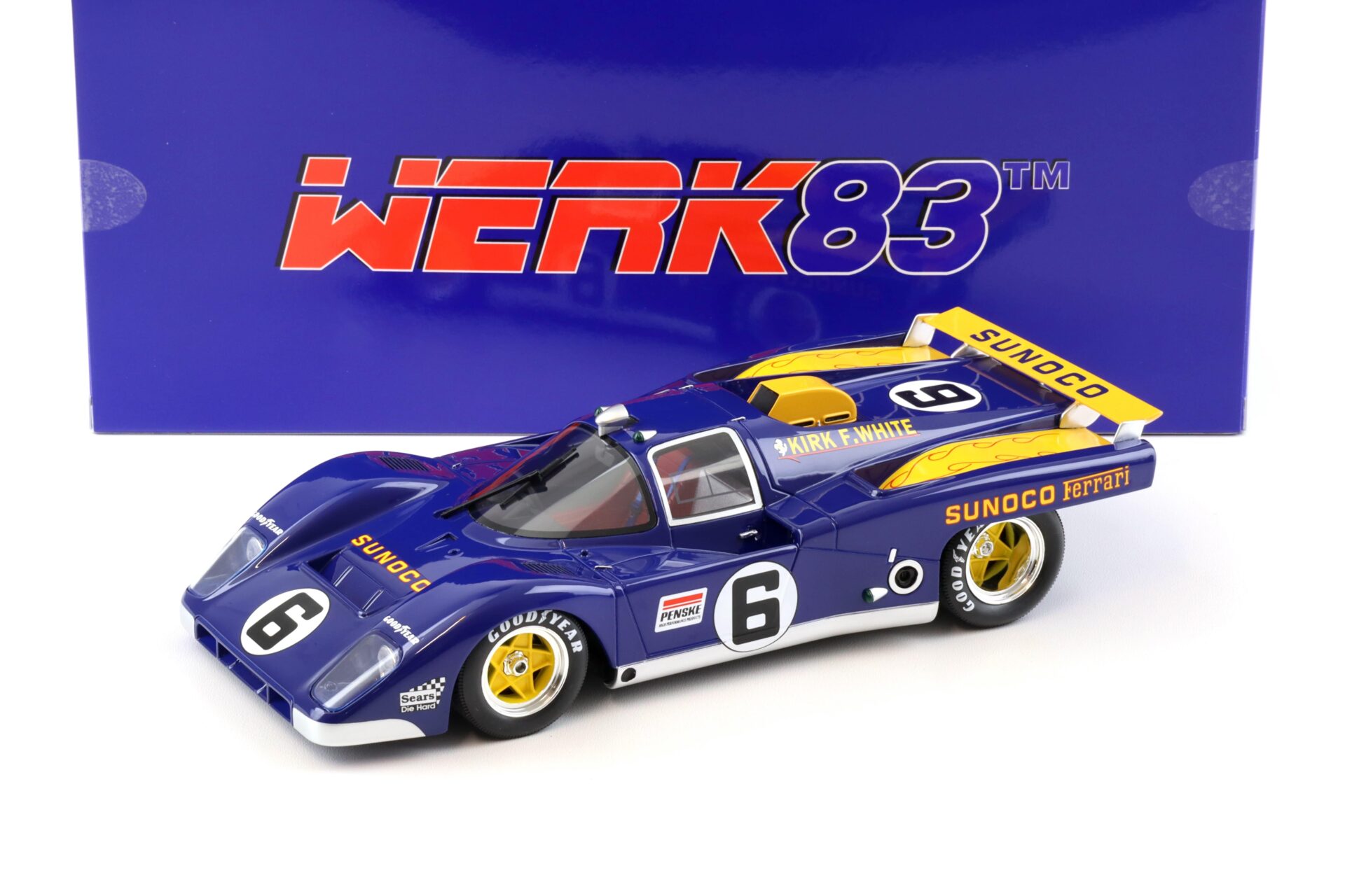 1:18 WERK83 Resin Ferrari 512M Sunoco 3rd 24h Daytona 1971 #6 Donohue/ Hobbs