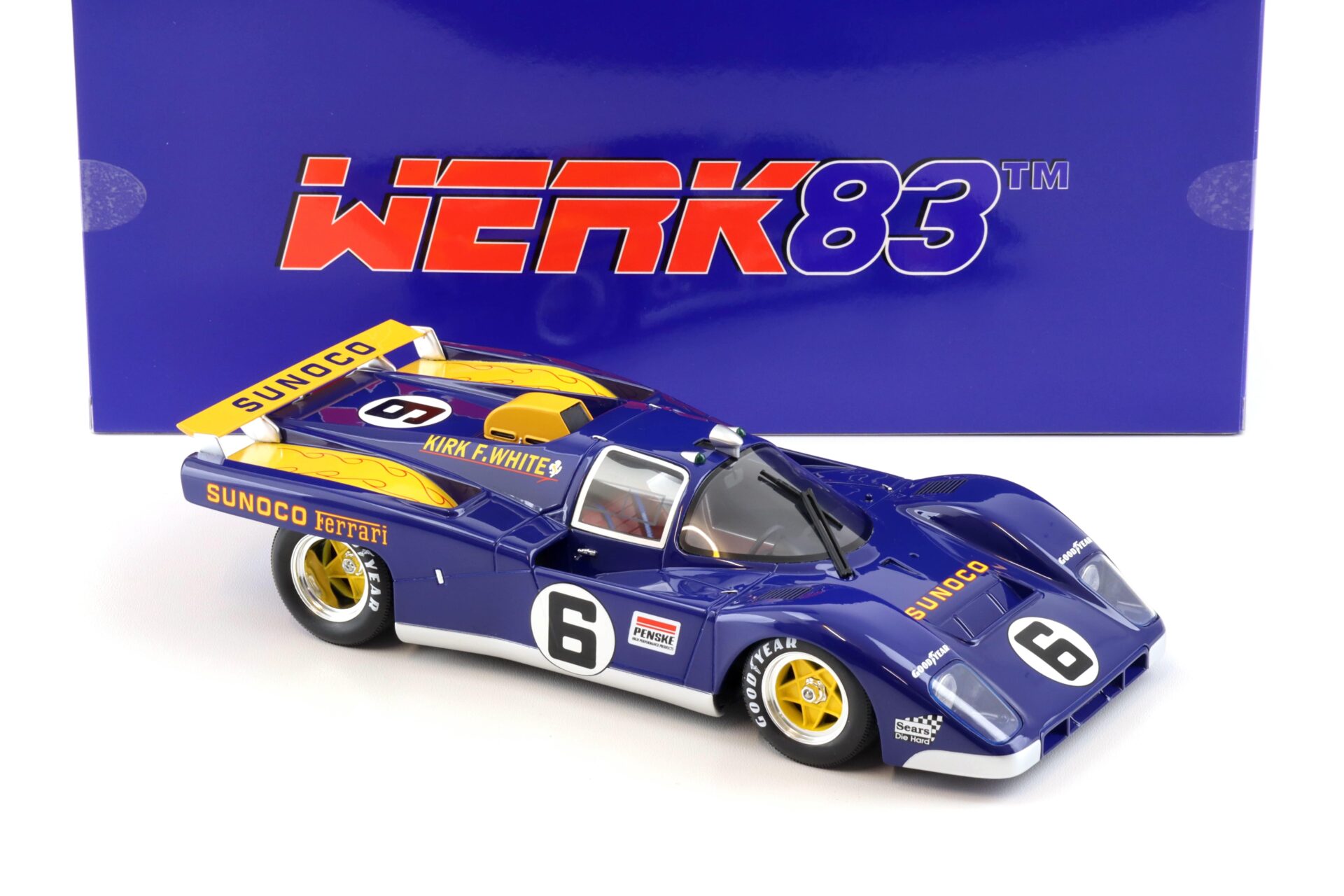 1:18 WERK83 Resin Ferrari 512M Sunoco 3rd 24h Daytona 1971 #6 Donohue/ Hobbs