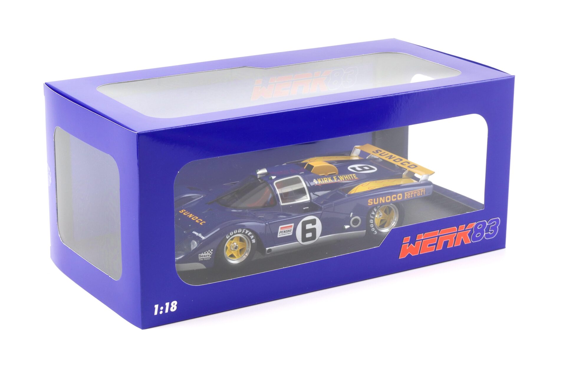 1:18 WERK83 Resin Ferrari 512M Sunoco 3rd 24h Daytona 1971 #6 Donohue/ Hobbs