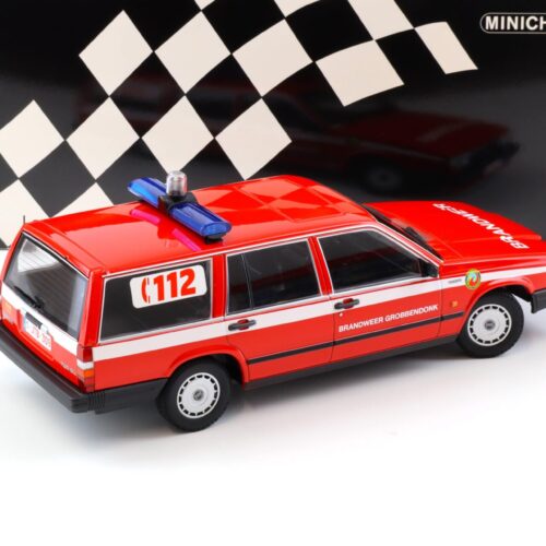 1:18 Minichamps Volvo 740 GL Break 1986 Brandweer Grobbendonk Feuerwehr red
