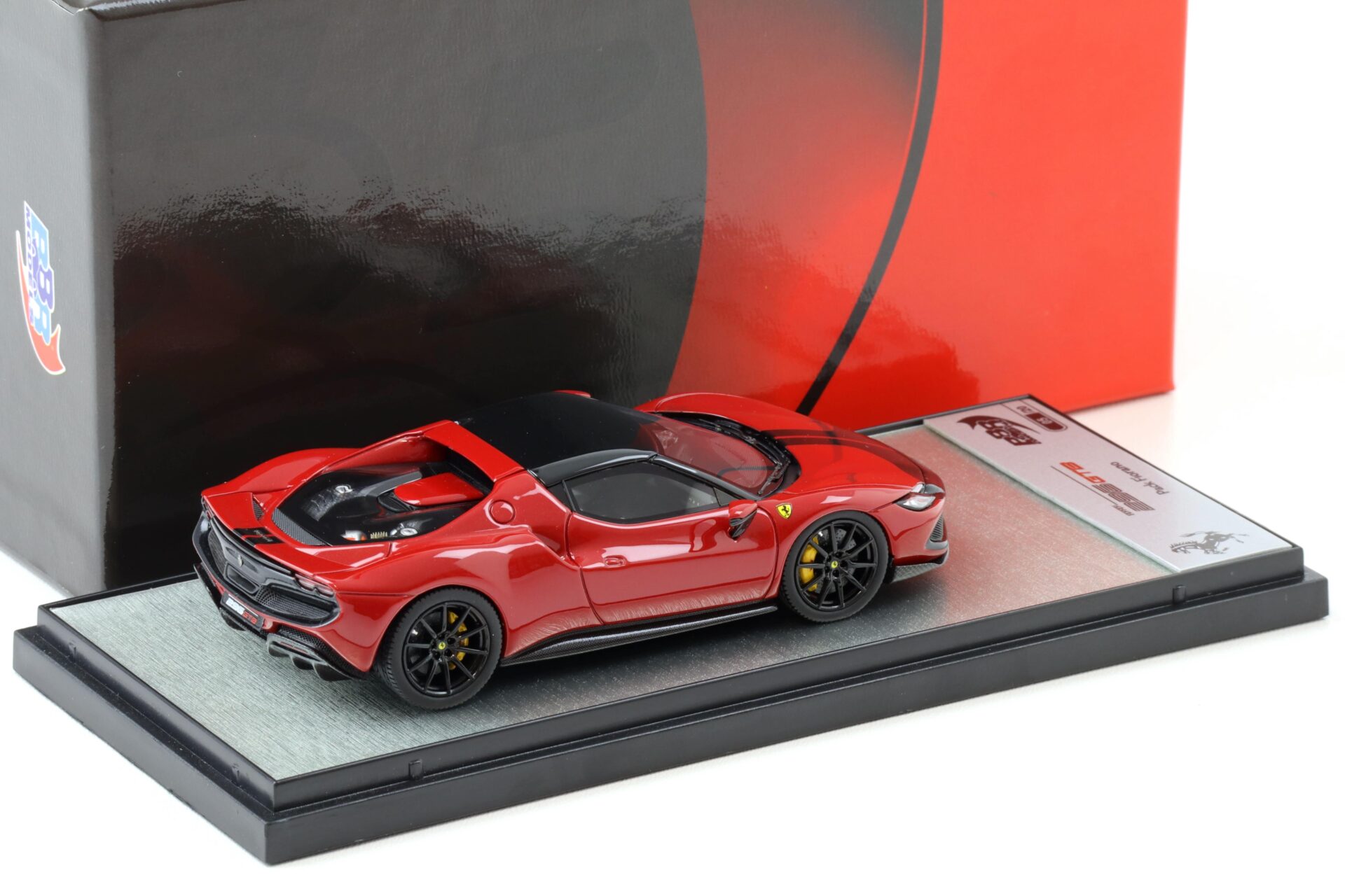 1:43 BBR Ferrari 296 Assetto Fiorano Rosso F1 red/ black stripe - Limited 20 pcs.