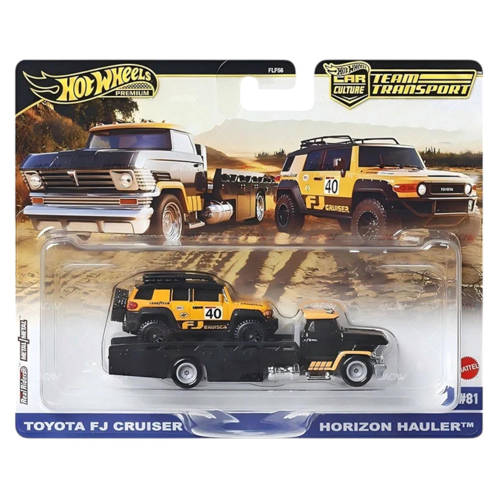 ID 101826 orig.jpg 1:64 Hot Wheels Premium 2025 Team Transport JBM33 Toyota FJ Cruiser + Horizon Hauler