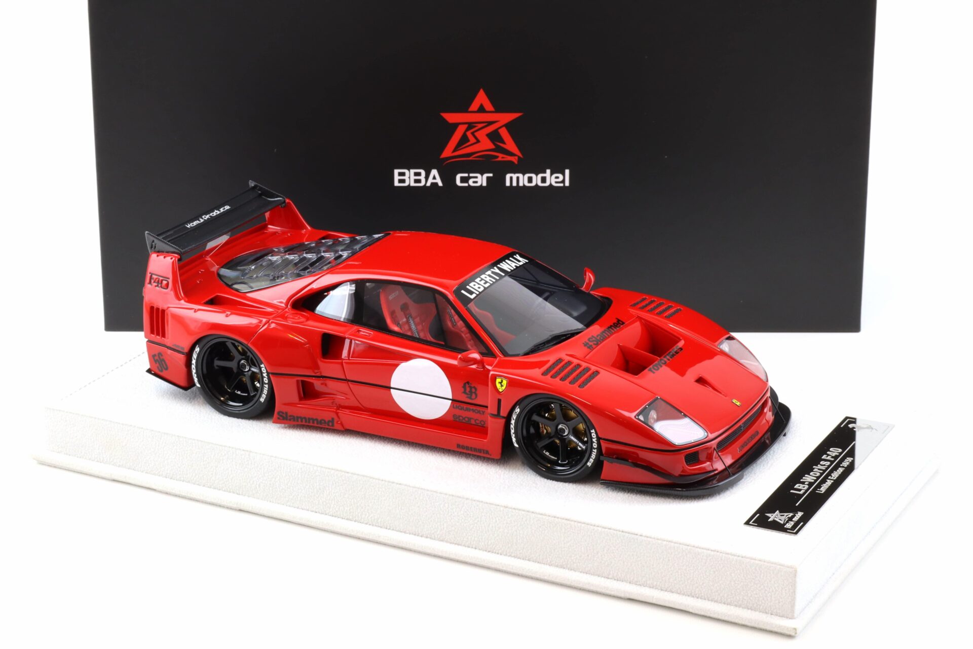 1:18 BBA Model Ferrari F40 LB Works LBWK red with display - Limited 50 pcs.