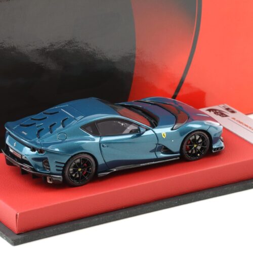 1:43 BBR Ferrari 812 Competizione Blu Capri gloss with leather base - Limited 15 pcs.