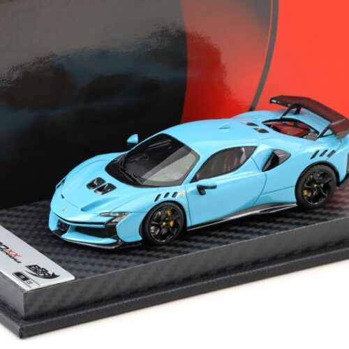 1:43 BBR Ferrari SF90XX Baby Blue with Carbon base - Limited 20 pcs.