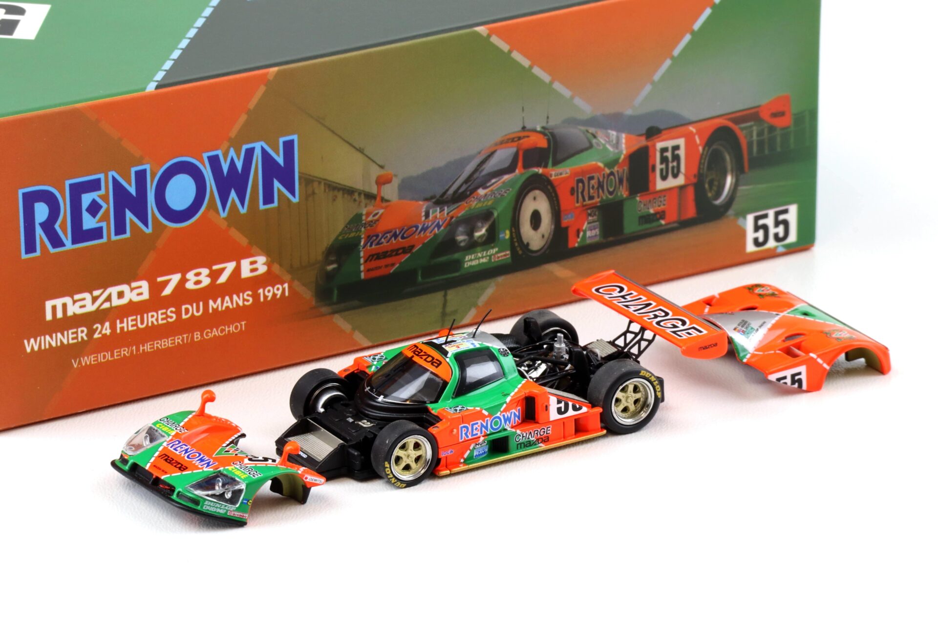 1:64 Motorhelix 64Professer Mazda 787B Winner 24h Le Mans 1991 #55 Weidler/ Herbert
