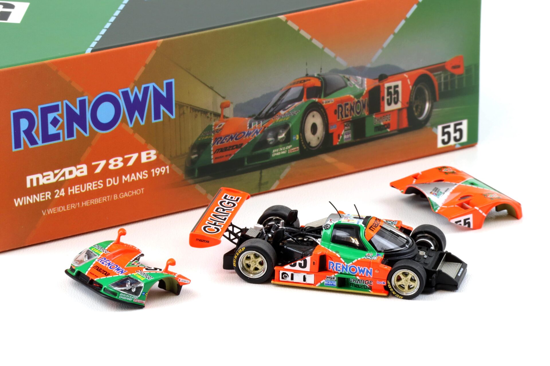 1:64 Motorhelix 64Professer Mazda 787B Winner 24h Le Mans 1991 #55 Weidler/ Herbert