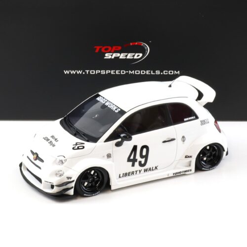 1:18 Top Speed LB-Works x Abas Works Abarth 595 Garage white TS0606