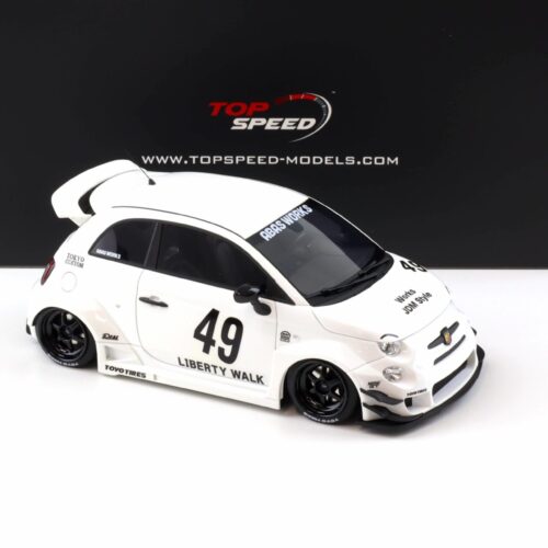 1:18 Top Speed LB-Works x Abas Works Abarth 595 Garage white TS0606