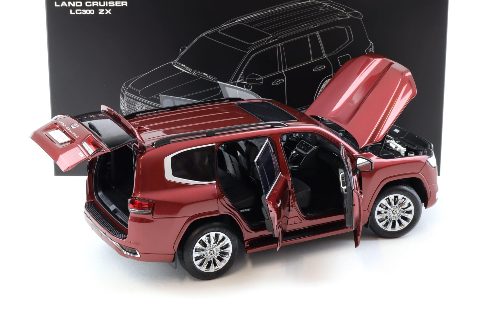 1:18 LCD Models Toyota Land Cruiser LC 300 ZX red metallic LCD18013-ZX-RE