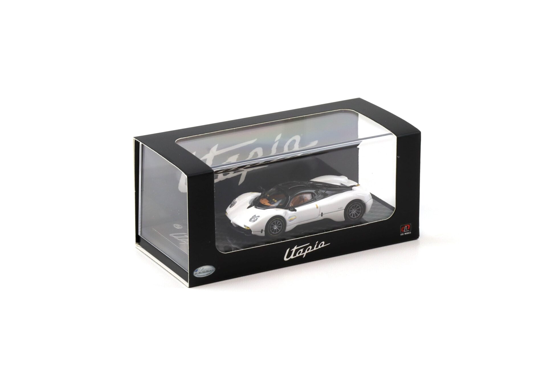 1:64 LCD Models Pagani Utopia Coupe white metallic/ Carbon LCD64039-BW