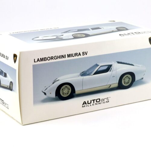 1:18 AUTOart Lamborghini Miura SV white/ gold side skirts DIECAST 74544