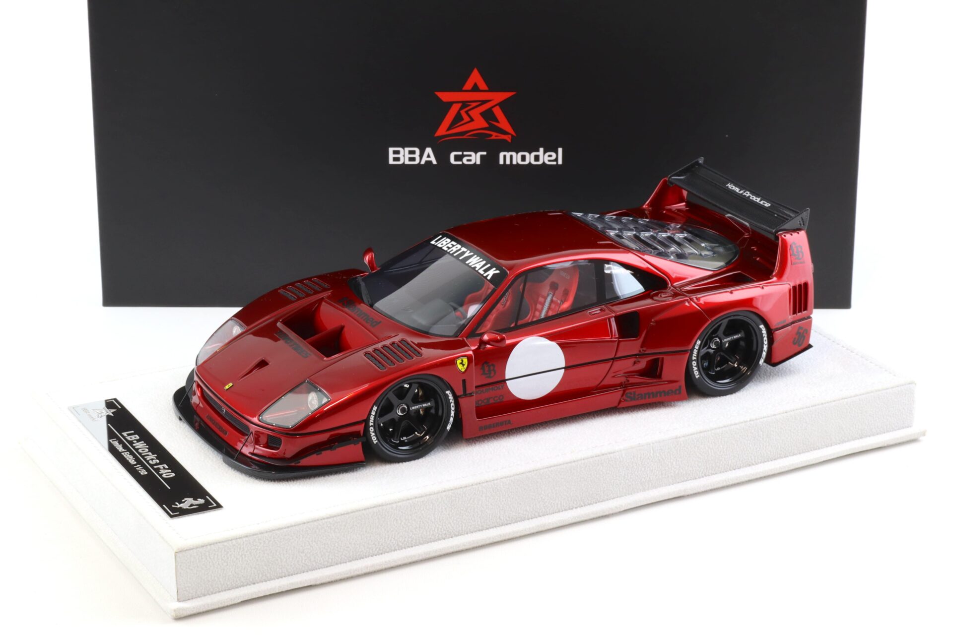 1:18 BBA Model Ferrari F40 LB Works LBWK metallic red with display - Limited 50 pcs.