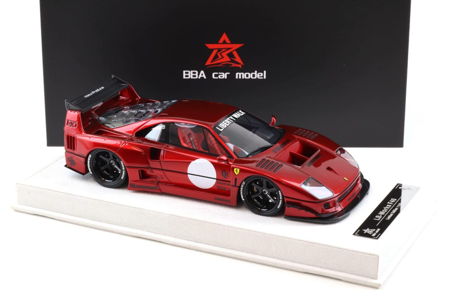 1:18 BBA Model Ferrari F40 LB Works LBWK metallic red with display ...