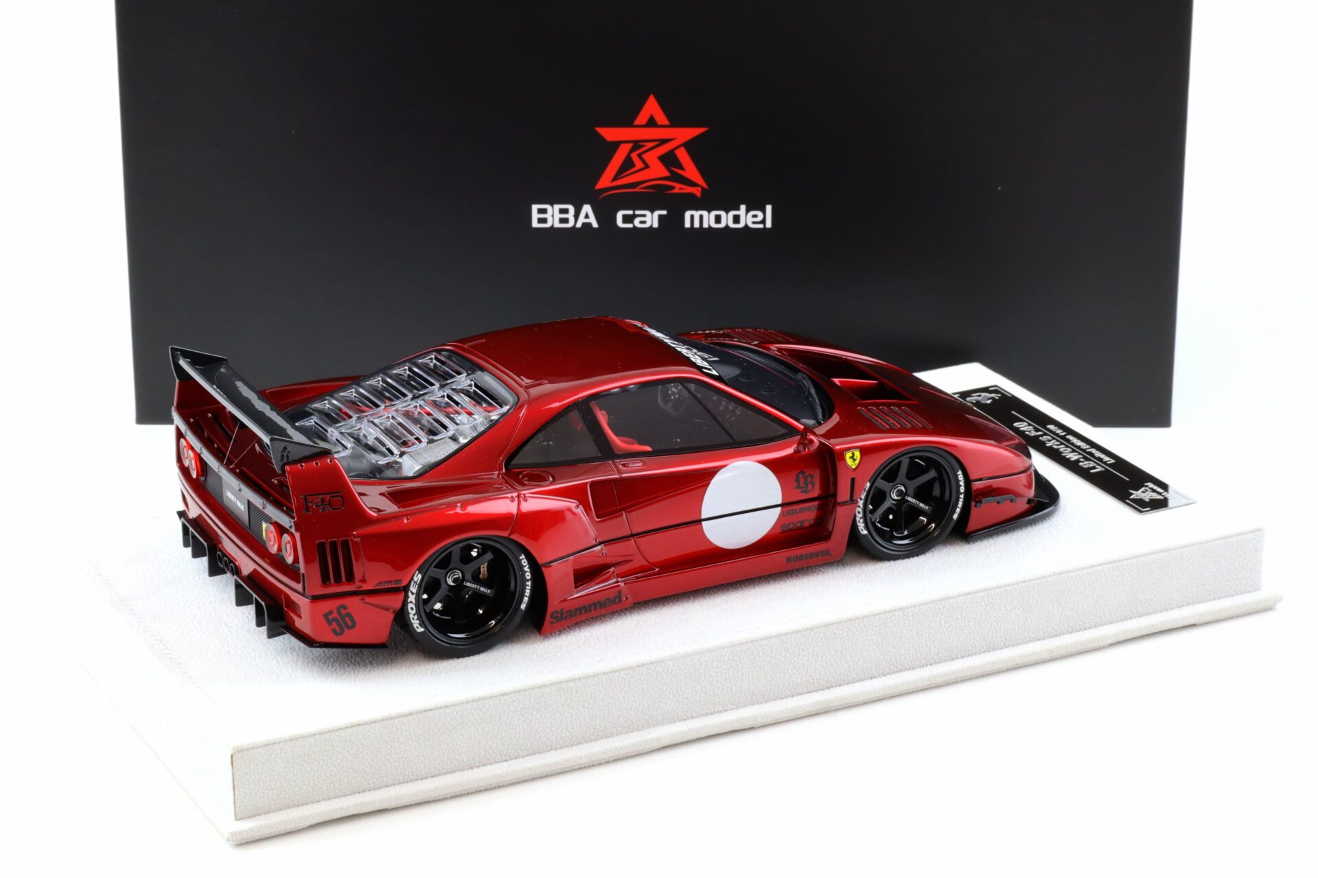 1:18 BBA Model Ferrari F40 LB Works LBWK metallic red with display - Limited 50 pcs.