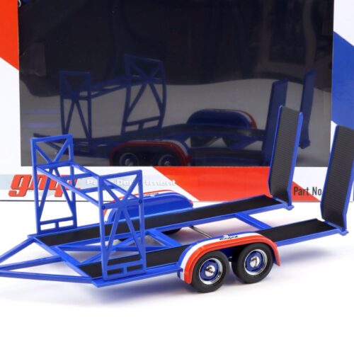 1:18 GMP Tandem Car Trailer Anhänger MOPAR blue/ red Diorama Zubehör