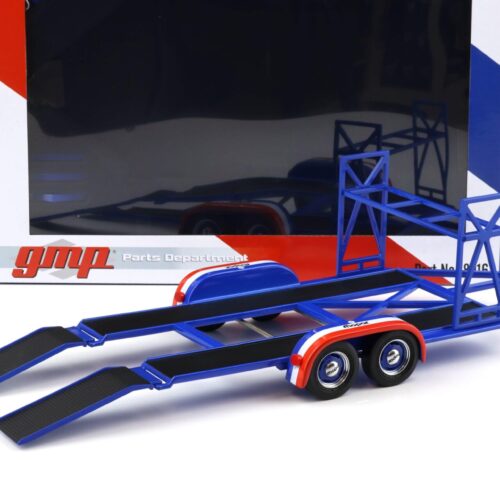 1:18 GMP Tandem Car Trailer Anhänger MOPAR blue/ red Diorama Zubehör