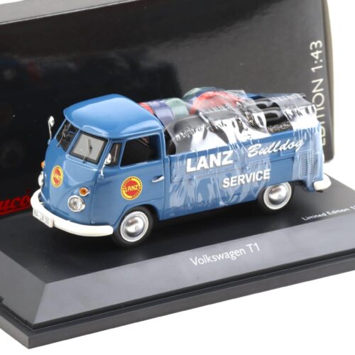 1:43 Schuco VW T1 Pritsche Lanz Bulldog Service blue