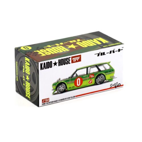 1:64 TSM Mini GT Kaido House Datsun Kaido 510 Wagon OG Flow yellow 1969