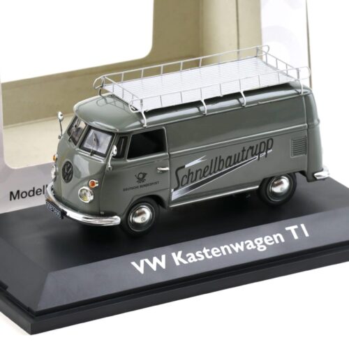 1:43 Schuco VW T1 Kastenwagen Deutsche Bundespost Schnellbautrupp grey