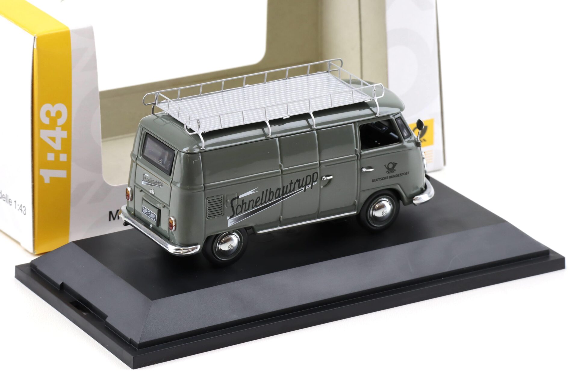 1:43 Schuco VW T1 Kastenwagen Deutsche Bundespost Schnellbautrupp grey