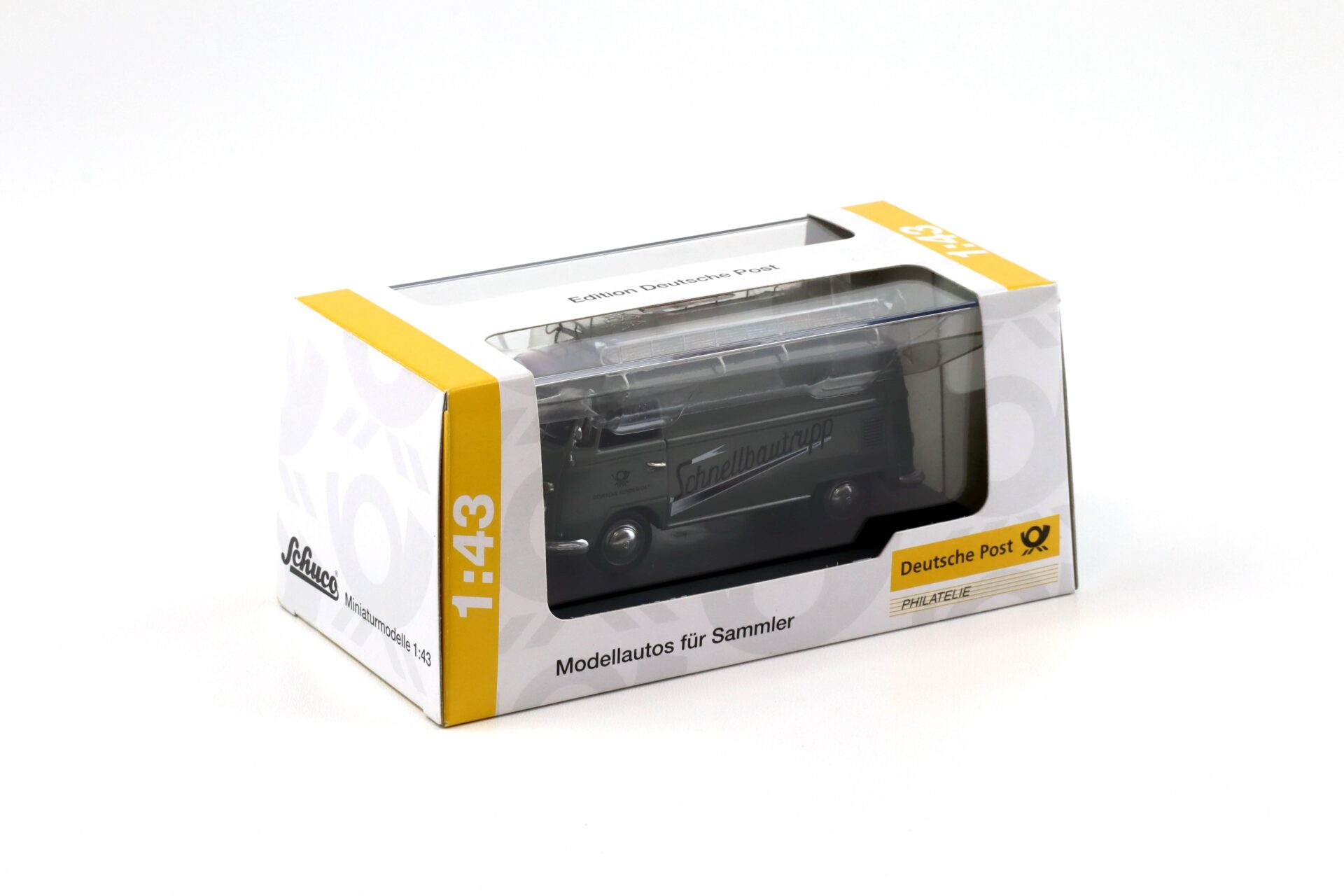 1:43 Schuco VW T1 Kastenwagen Deutsche Bundespost Schnellbautrupp grey