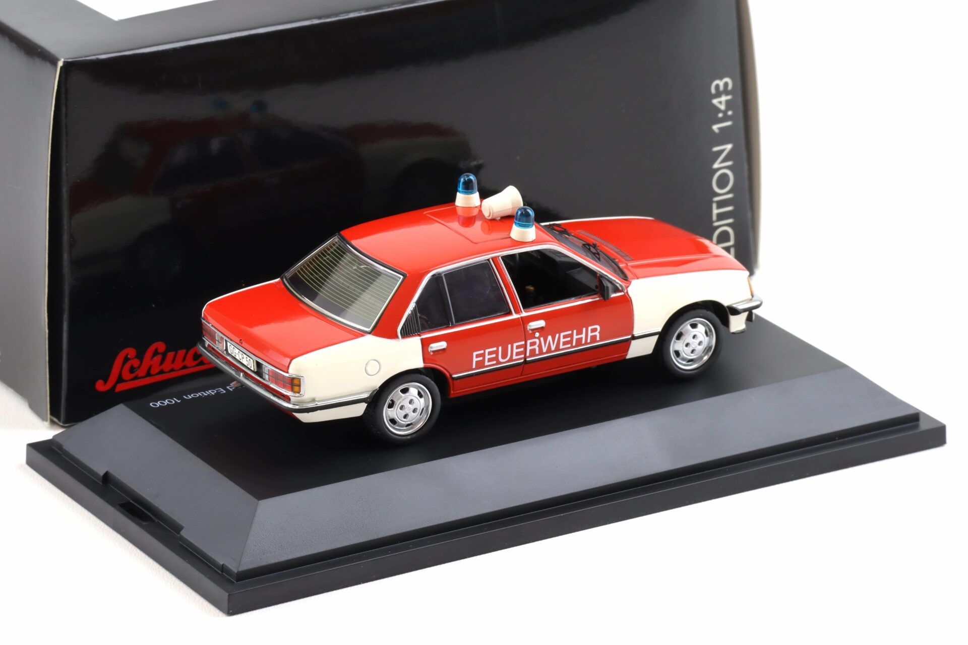 1:43 Schuco Opel Rekord E Sedan Feuerwehr white/ red