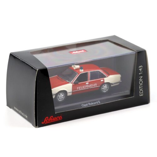 1:43 Schuco Opel Rekord E Sedan Feuerwehr white/ red
