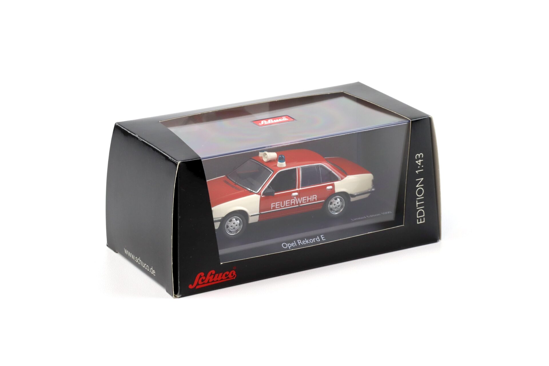 1:43 Schuco Opel Rekord E Sedan Feuerwehr white/ red