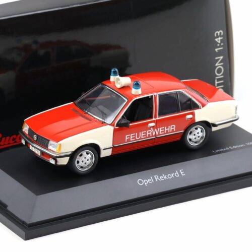 1:43 Schuco Opel Rekord E Sedan Feuerwehr white/ red
