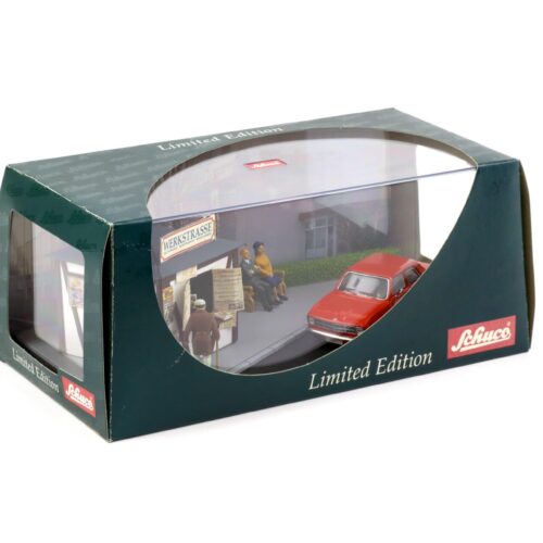 1:43 Schuco Diorama Zeitungs-Kiosk Opel Kadett B red 02945