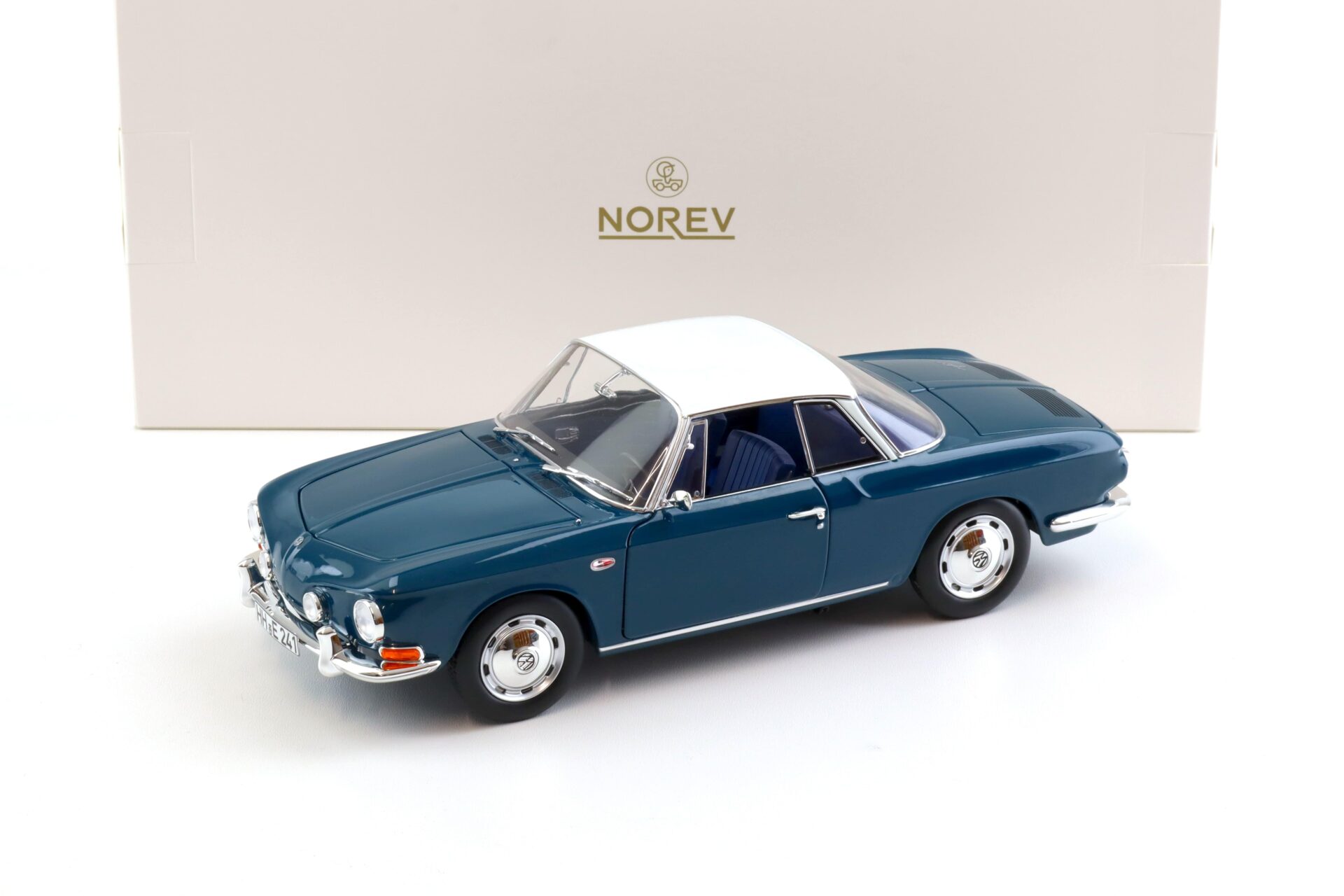 ID 103356 orig.jpg 1:18 Norev VW Karmann Ghia 1500 Typ 34 Sea blue/ white top 1961 - Limited 1000 pcs.