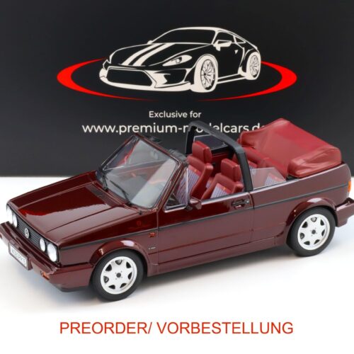 PREORDER 1:18 Norev VW Golf 1 Cabriolet Etienne Aigner 1990 Bordeaux red metallic - Limited 750 pcs.