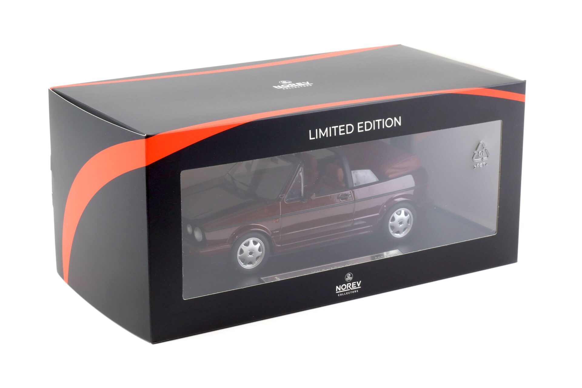PREORDER 1:18 Norev VW Golf 1 Cabriolet Etienne Aigner 1990 Bordeaux red metallic - Limited 750 pcs.