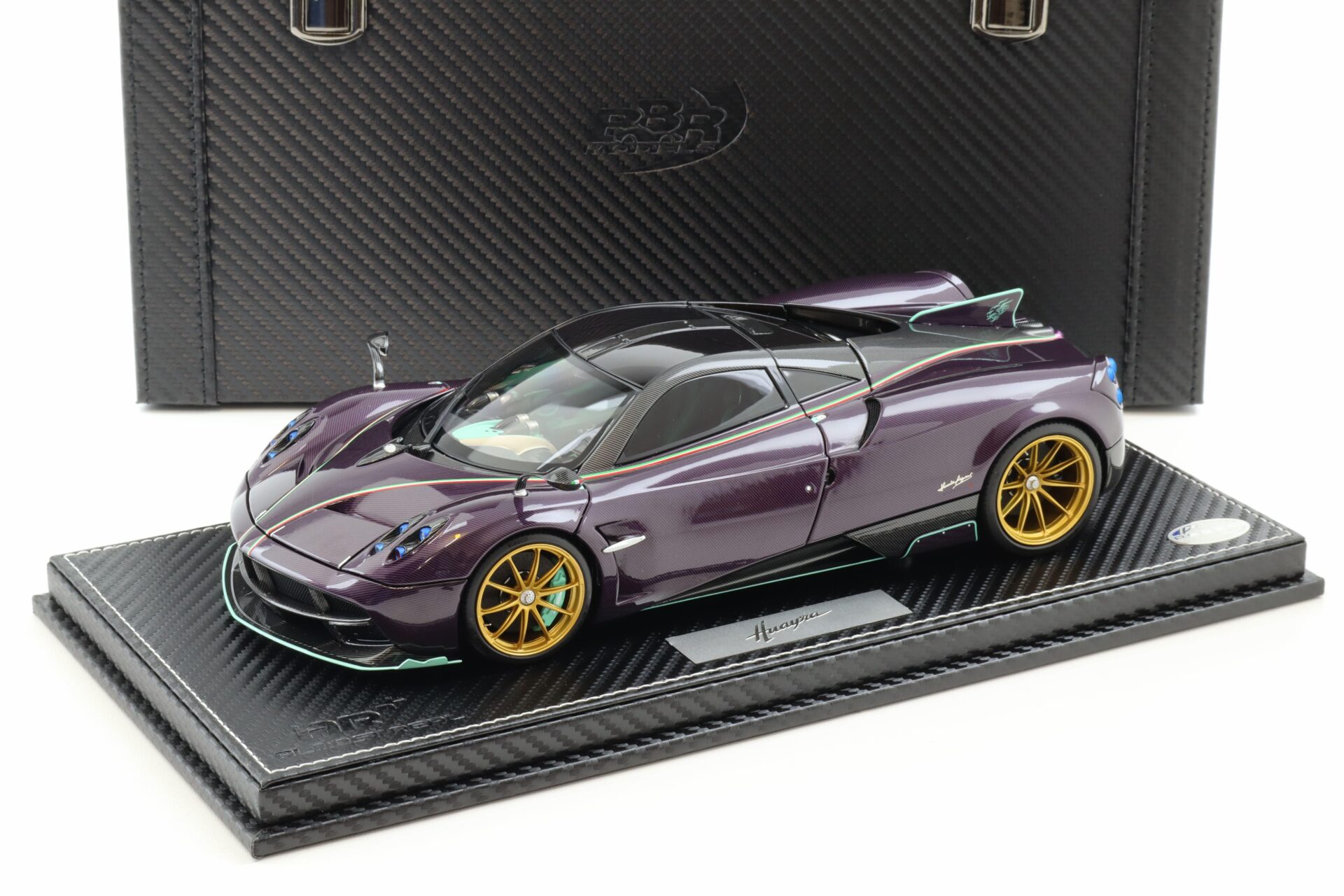 1:18 BBR Almost Real Pagani Huayra Dinastia Yazi purple Carbon/ turquoise Special Pack