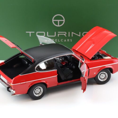1:18 Touring Modelcars Ford Capri II Ghia 3.0 (1974-1977) Spanish red with Vinyl top black