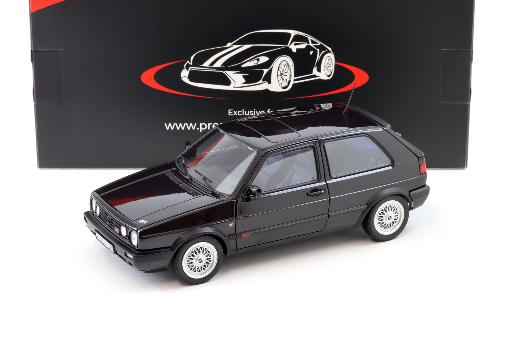 NOREV 1/18 VW GOLF Ⅱ GTI 1990 Black 1:18 Norev VW Golf 2 GTI G60 Edition One 1990 Dark Burgundy