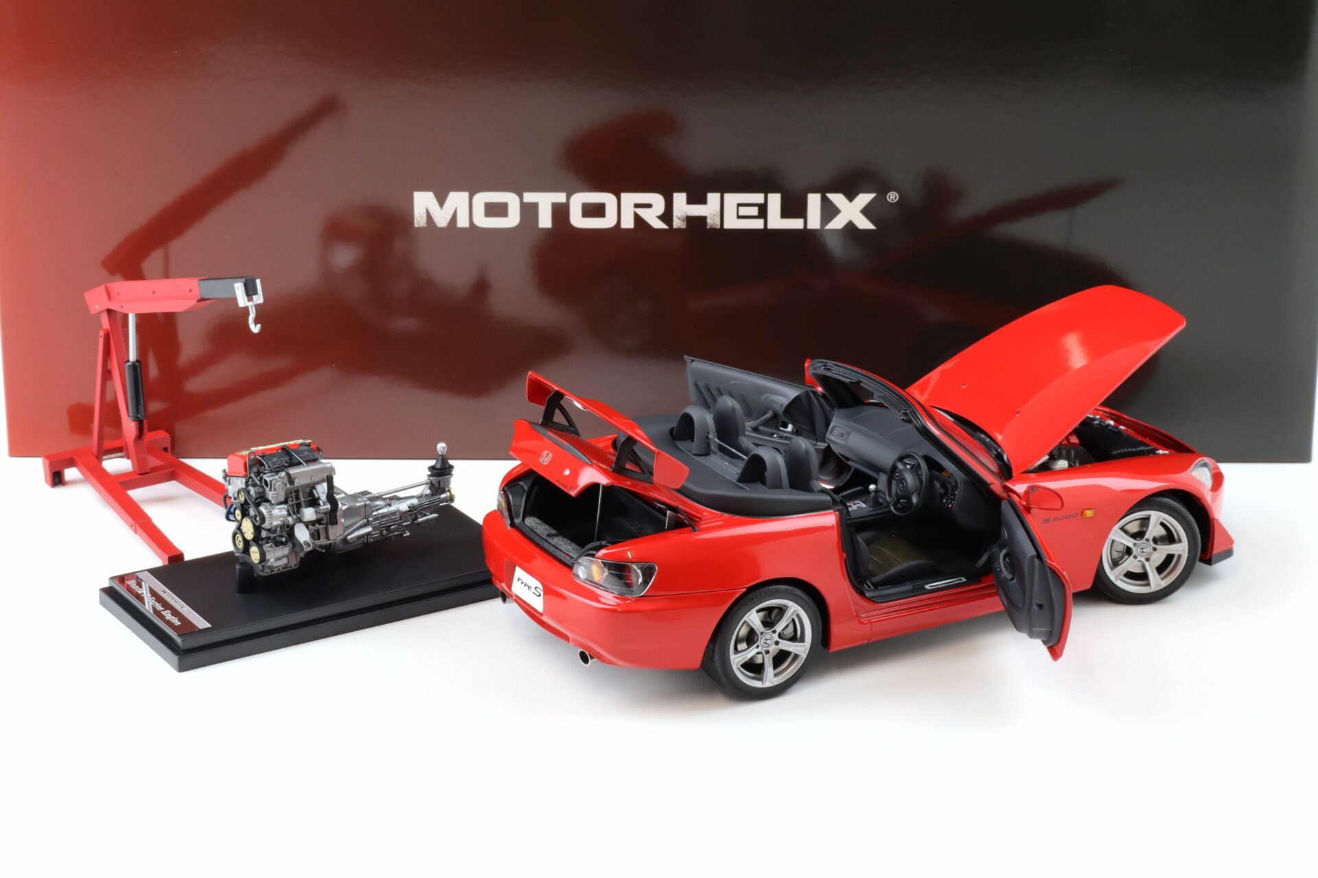 1:18 Motorhelix Honda S2000 (AP2) Type S New Formula red + engine