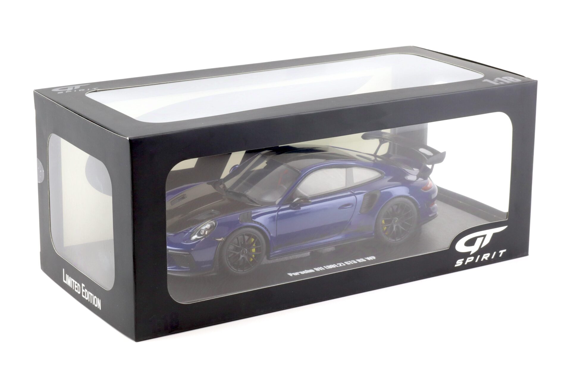 1:18 GT Spirit GT526 Porsche 911 991.2 GT3 RS Weissach Package San Marino blue 2018