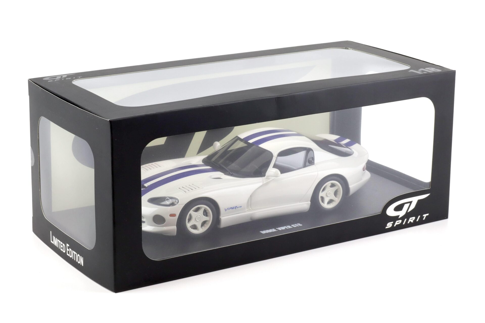 1:18 GT Spirit GT940 Dodge Viper GTS Coupe Stone white/ blue stripes 1996