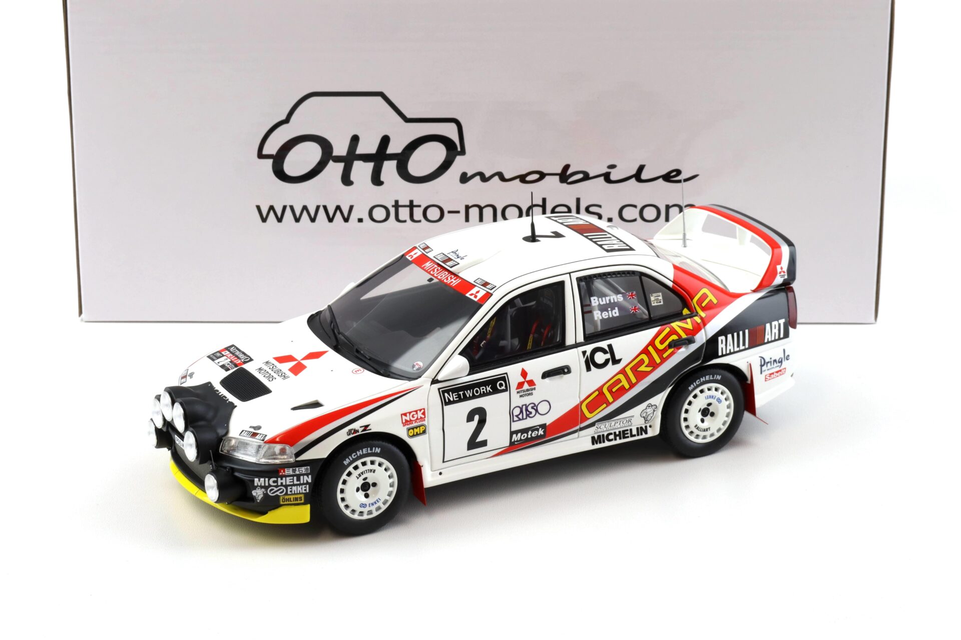 1:18 OTTO mobile OT1192 Mitsubishi Carisma GT Gr.A RAC Rally 1997 Burns #2