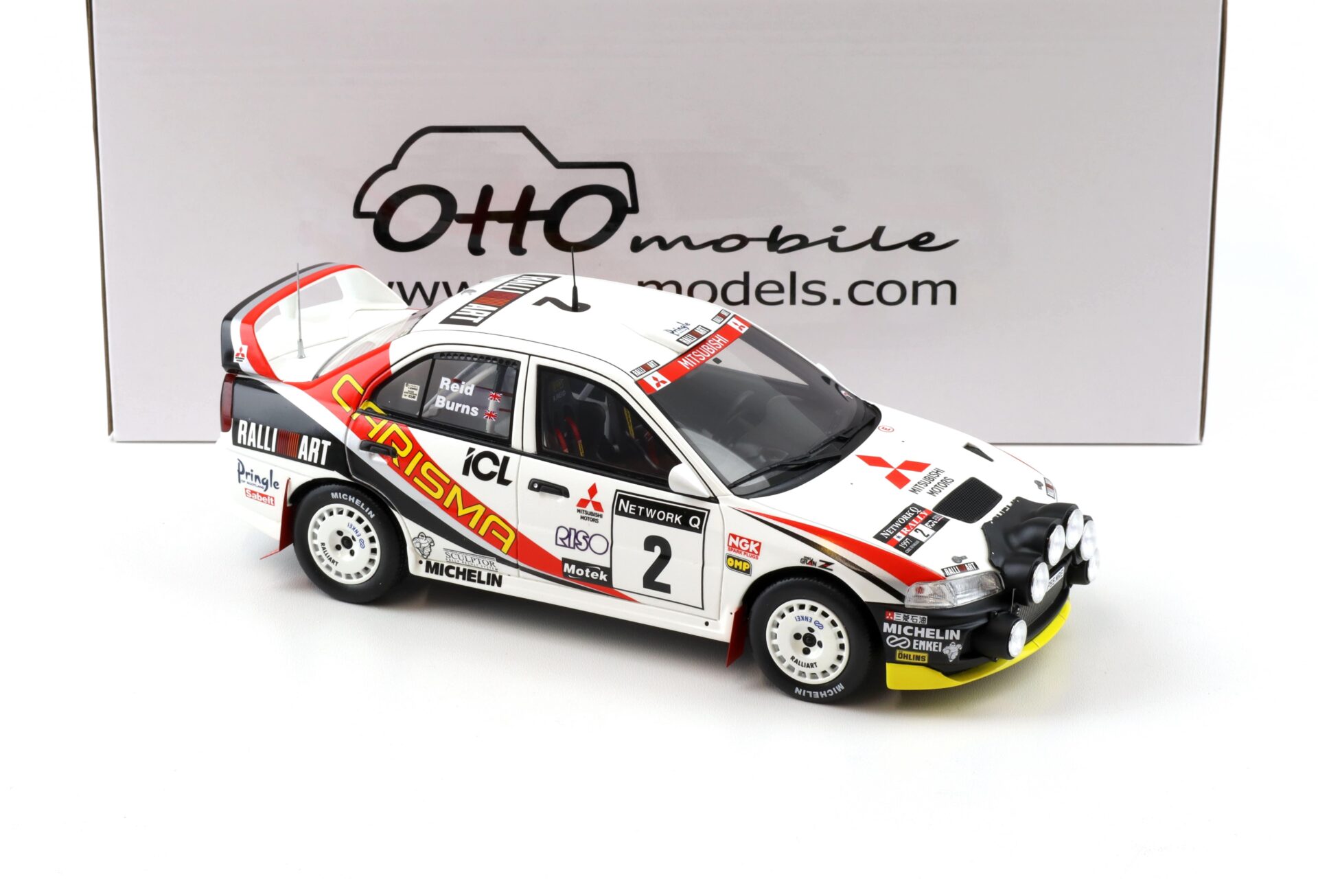 1:18 OTTO mobile OT1192 Mitsubishi Carisma GT Gr.A RAC Rally 1997 Burns #2
