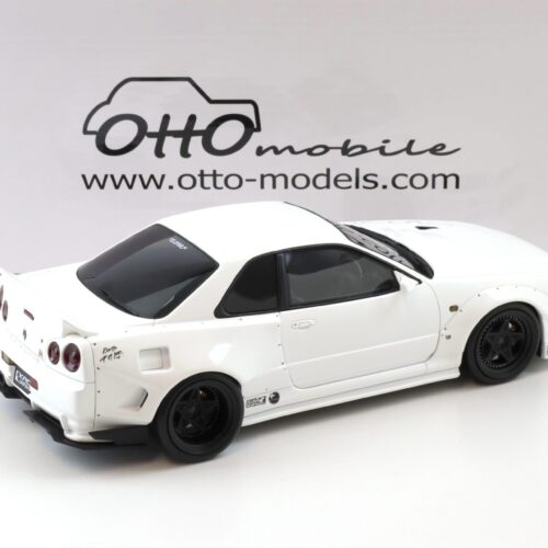 1:18 OTTO mobile OT1135 Nissan Skyline GT-R R34 By KRC 2019 pearl white QX1