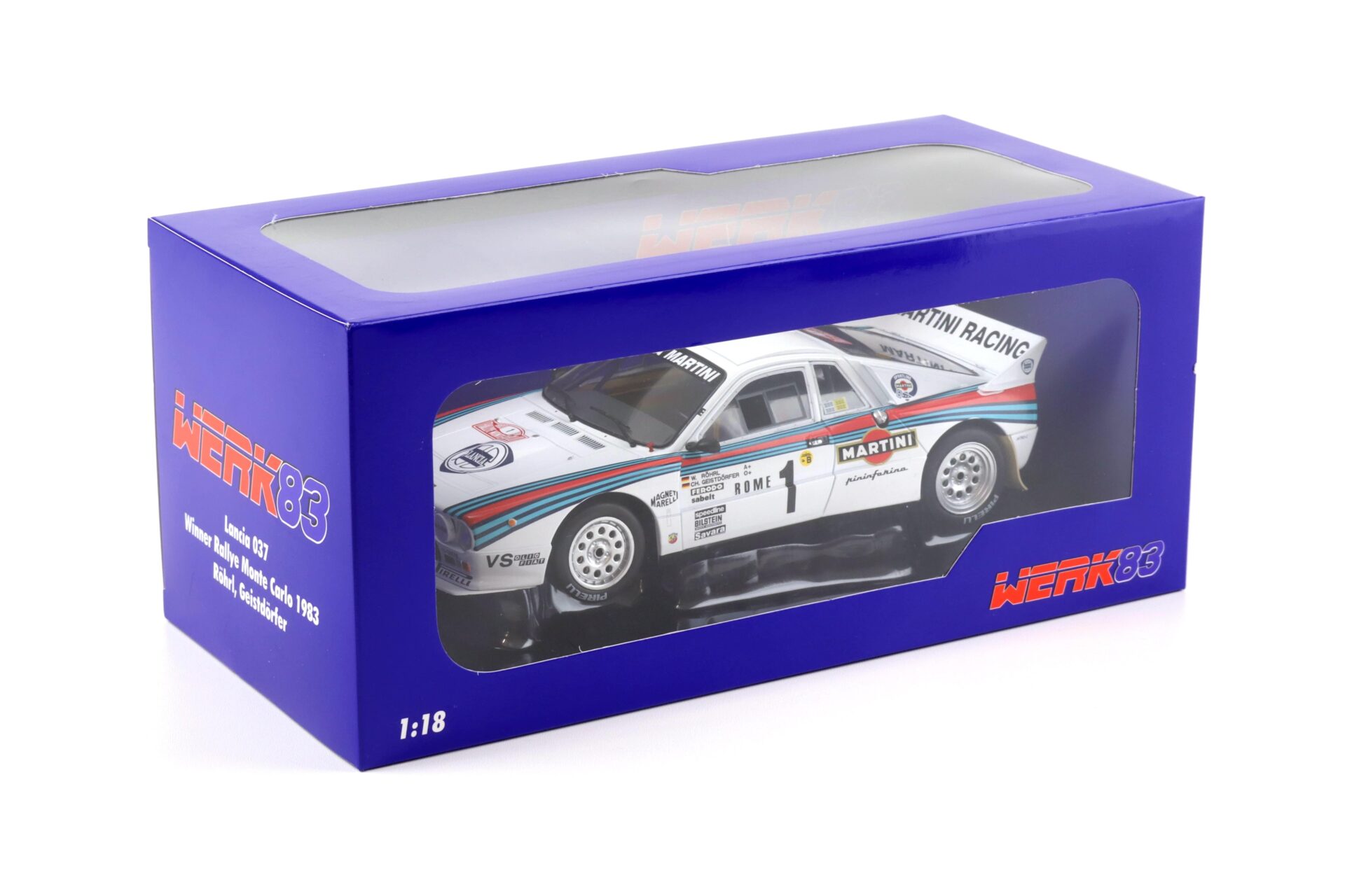 1:18 WERK83 Lancia 037 #1 Winner Rallye Monte Carlo 1983 Röhrl/ Geistdörfer