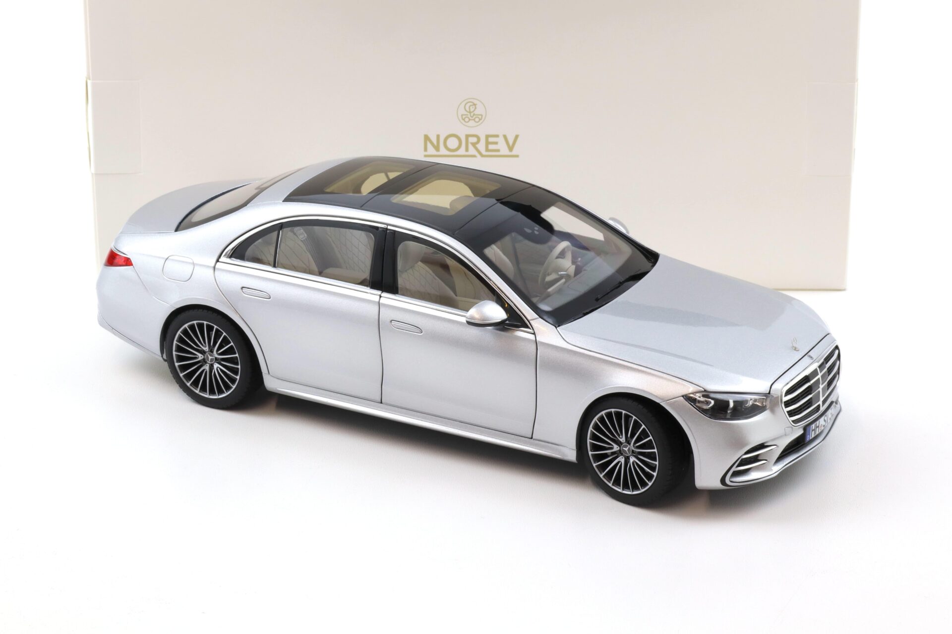 1:18 Norev Mercedes S-Klasse AMG-Line Limousine 2021 silver metallic