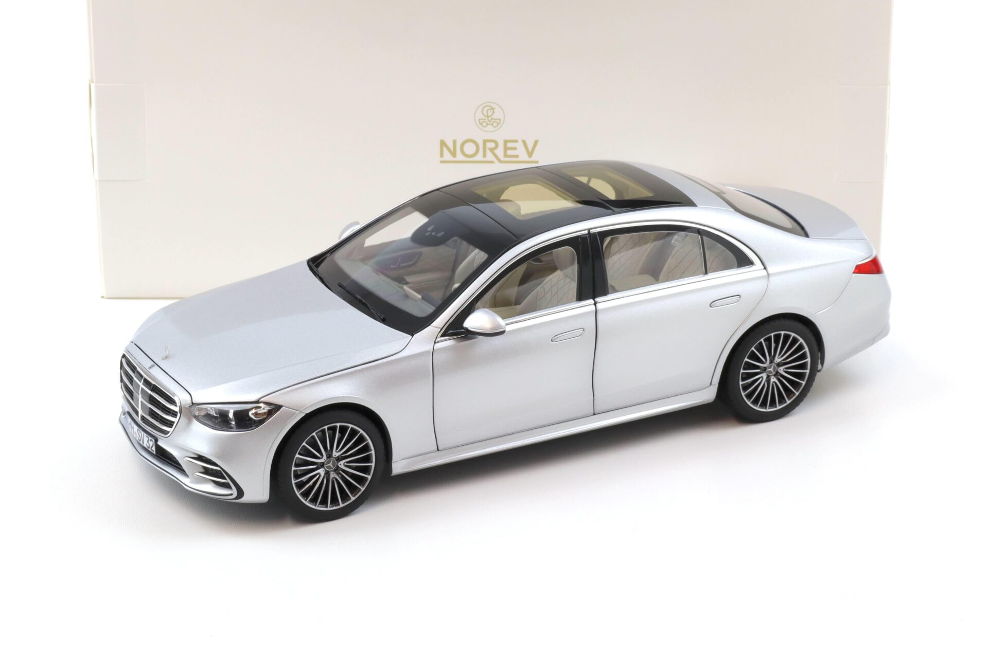 1:18 Norev Mercedes S-Klasse AMG-Line Limousine 2021 silver metallic