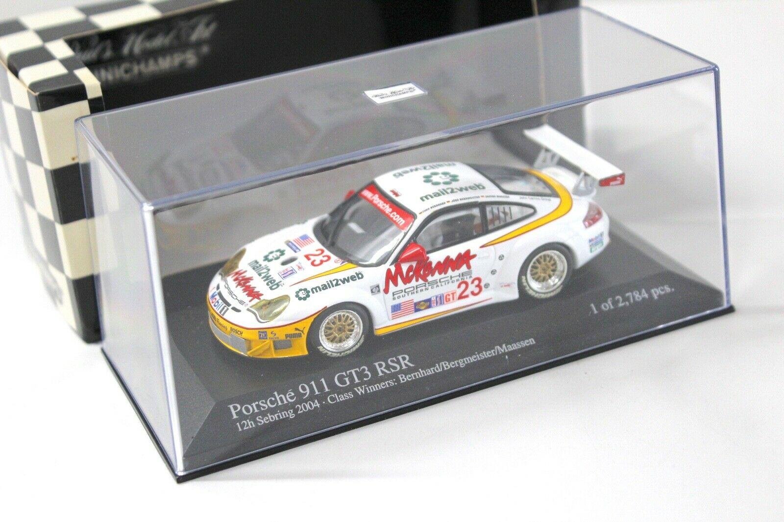1:43 Minichamps Porsche 911 996 GT3 RSR 12h Sebring 2004 #23